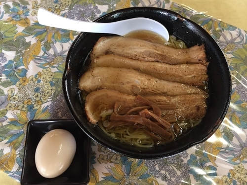 「チャーシューメン(1000円)+特製煮玉子(100円)」@公園茶屋 国界の写真
