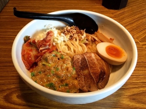 「納豆キムチあぶらそば」@辛しやの写真