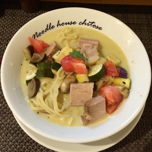 「【限定】冷たい豆と魚の麺　￥１０００」@麺庵ちとせの写真