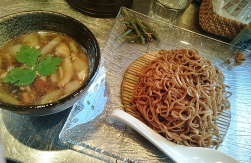 「鴨つけそば 900円」@日の丸さんじの写真