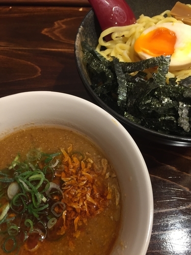 「つけ麺、サービス大盛り」@日本ばしラーメン ばしらあの写真