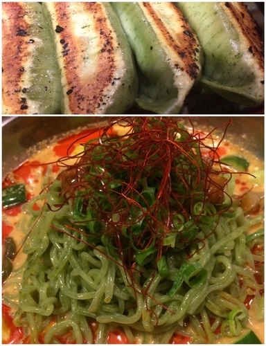 「冷やし坦々麺+しそ餃子」@光麺 新宿南口店の写真