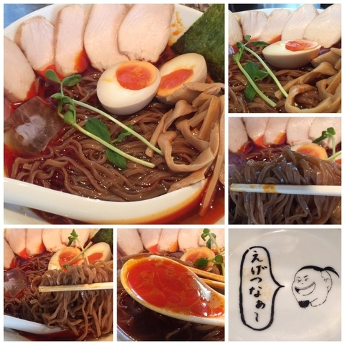 「辛そば （冷やしVer）800円 大盛り」@さんじの写真