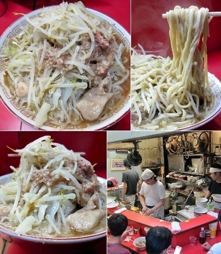 「Jr.の夜大ラーメン  650円（硬め・野菜×2･脂×2）」@ラーメン二郎 三田本店の写真