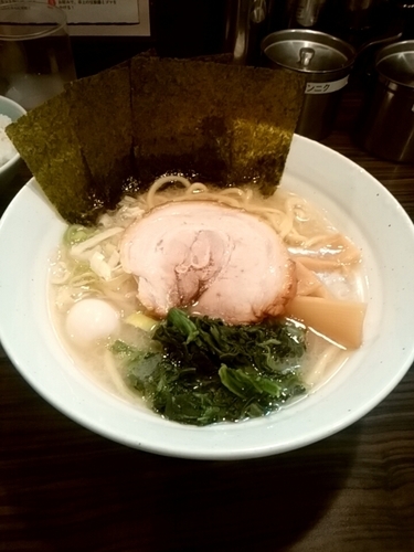 「塩豚骨（ライスバー100円）」@横浜家系ラーメン まこ家の写真