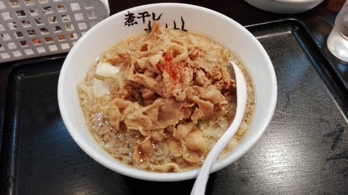 「スタミナ豚肉そば（限定）」@煮干しらーめん青樹 立川店の写真