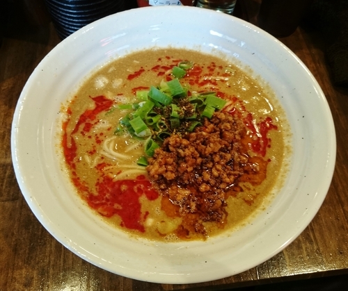 「担々麺 800円＋ランチ白飯 50円」@立石担担麺 火のきの写真