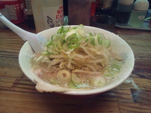 「しょうゆもやしラーメン」@こってりらーめん なりたけ 本八幡店の写真
