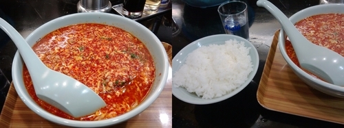 「ニラ入りタンタンメン＆ライス」@元祖ニュータンタンメン本舗 東神奈川店の写真