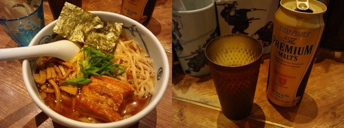 「角煮ら～麺＆ビール」@創始麺屋武蔵の写真