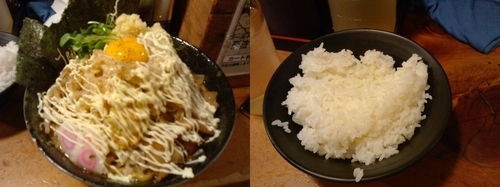 「ダブダブダブ特濃＋マヨがけ＋無限ライス」@武蔵野アブラ学会 早稲田総本店の写真