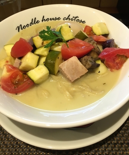 「「8/5頃まで」冷たい豆と魚の麺 1000円 (30食/日)」@麺庵ちとせの写真