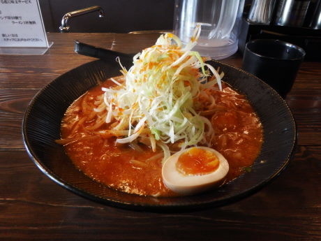 「辛味噌ラーメン（麺少なめ）」@大塚屋の写真