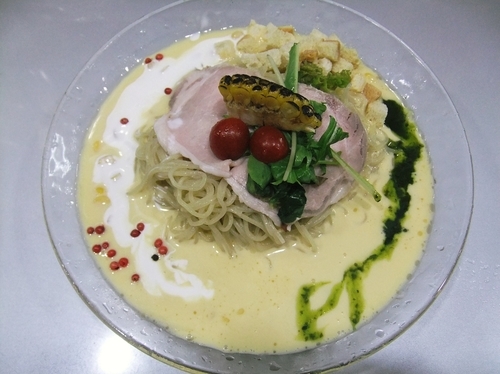 「【限定】もろこしの冷製クリームらーめん（850円）」@中華そば専門 はつがい商店の写真