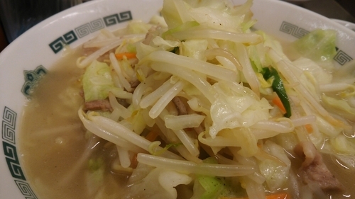 「野菜たっぷりタンメン大盛」@日高屋 駒込東口店の写真