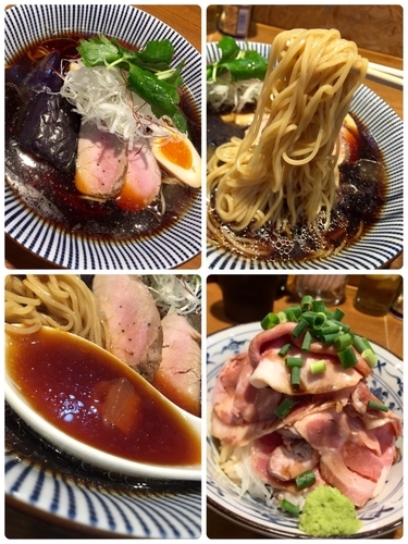 「【期間限定】冷やし煮干しそば黒醤油￥800＋チャーシュー丼」@寿製麺よしかわ 川越店の写真