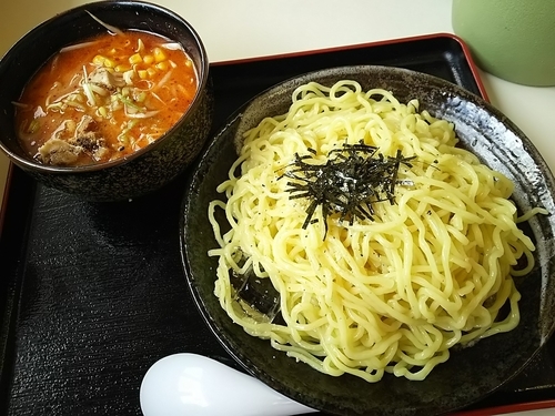 「【限定】辛みそつけ麺　（大盛り：サービス券）」@くるまやラーメン 松本渚店の写真