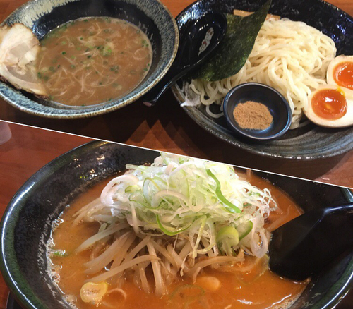 「和風とんこつつけ麺 ¥800 / 味噌オロチョン ¥900」@北海道らーめん 味源 小平店の写真