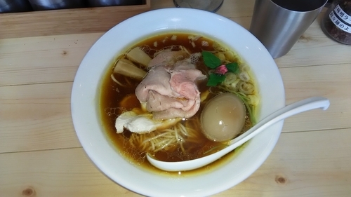「味玉鶏そば」@味噌ぶり noodle みやみやの写真