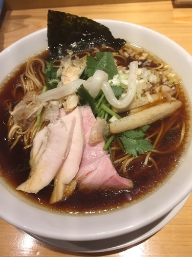 「鶏SOBA大盛」@Ginza Noodles むぎとオリーブの写真