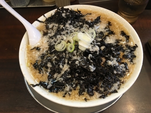 「岩のりラーメン 中盛り 大油」@らーめん潤 亀戸店の写真