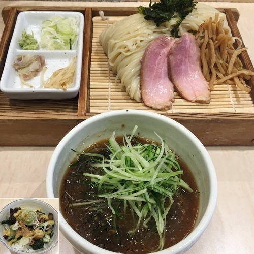 「天然生もずくの冷ざる麺+チャーシュー飯」@食堂 七彩の写真