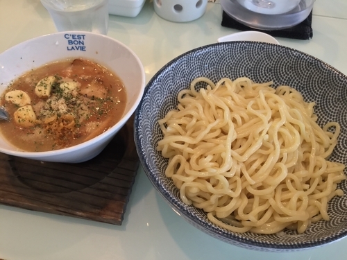 「洋風鶏白湯つけ麺 トマト味 300g ¥1,150」@麺屋 轍の写真