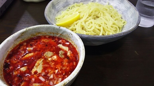 「【夏季限定】ピリ辛鶏冷やしつけ麺」@らぁ麺 一歩の写真