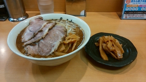 「半ちゃーしゅー（ロース）麺（大盛り、軟らかめ、脂多め）」@創作らーめん 小川流 二本松店の写真