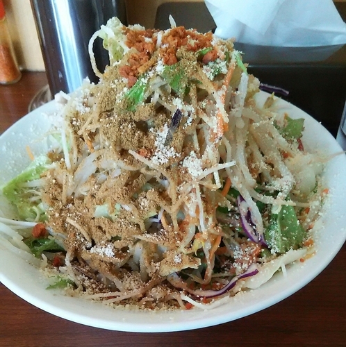 「メガ冷やし中華  アブラ少なめ」@メガガンジャの写真