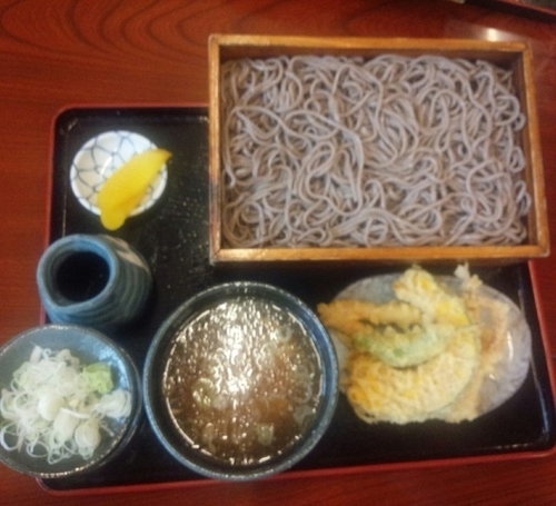 「一庵そば（冷）750円大盛100円増」@そば処 一庵の写真