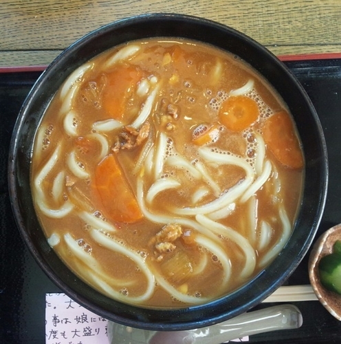 「カレーうどん750円大盛150円ネギ抜き」@うどん市 米沢中央店の写真
