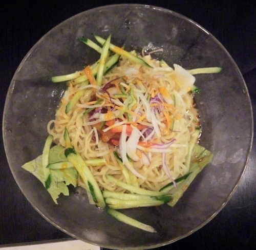 「冷やし担々麺ギョーザセット853円」@幸楽苑 山形嶋店の写真