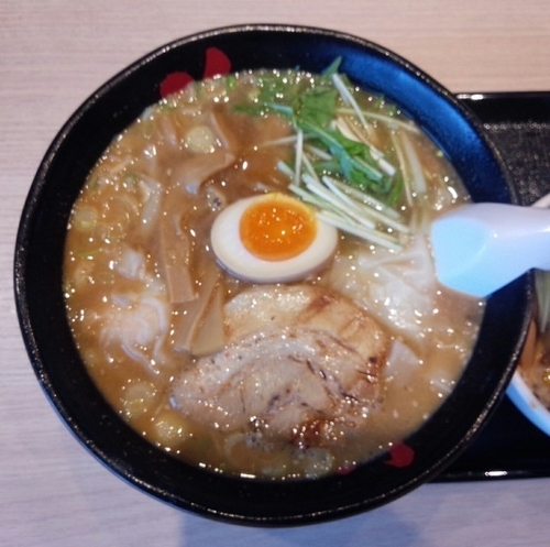 「海老ワンタンメン和風ごま味噌850円」@花鳥風月 山形北町店の写真