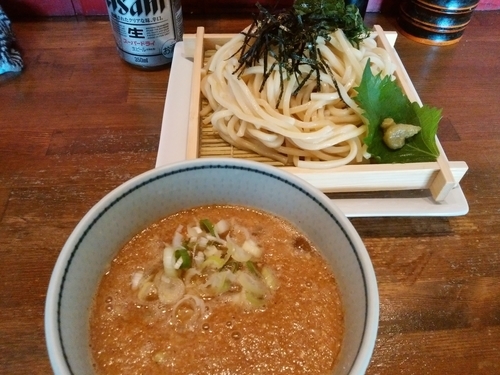「川越・夏の冷やしつけ麺＋ビール」@ラーメンアキラの写真