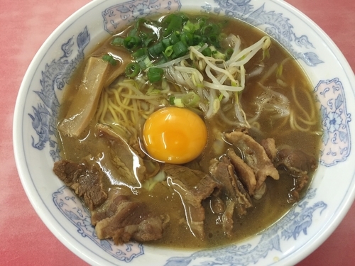 「中華そば肉玉子入り（小）：700円」@萬里の写真