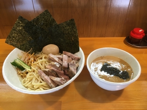 「チャーシューつけ麺＋海苔＋beer」@麺屋 永太の写真