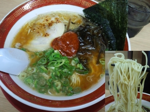 「赤トンコツ粉落とし630円」@はかた大将の写真