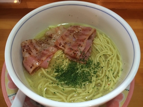 「伊太利亜のとりそば 大盛 ベーコン追加」@スープ研究処 ぶいよんの写真