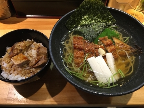 「限定 塩まむし＋鰻のタレご飯」@ラーメン 巌哲の写真