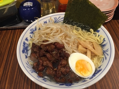 「塩ラーメン もやし肉増し 大盛」@爽爽の写真