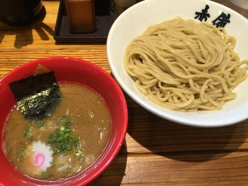 「豚鶏つけめん（中盛）」@赤備の写真