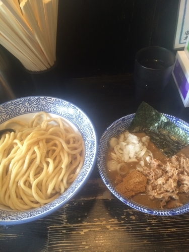 「つけ麺中盛り ほぐし豚」@狼煙 〜NOROSHI〜の写真