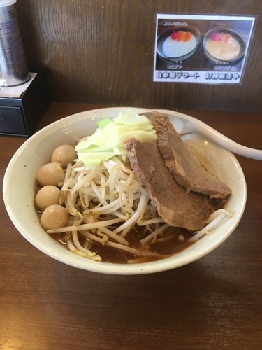 「ジャイ麺（中盛、野菜、ニンニク、ショウガ増し、880¥）」@剛田製麺店 前橋店の写真