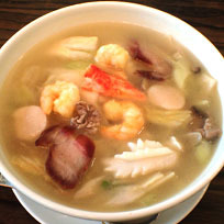 「海の幸と野菜の五目麺1944円+大盛」@銀座アスター プティシーヌ町田の写真