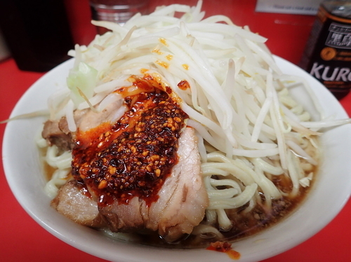 「小 脂少な目＋ラー油」@ラーメン二郎 千住大橋駅前店の写真