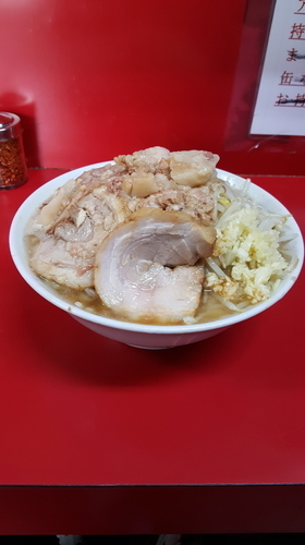 「小ラーメン700円(ヤサイニンニクアブラ)」@ラーメン二郎 西台駅前店の写真