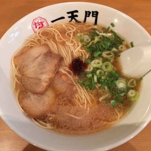 「ラーメン（青ダレ） 600円」@博多ラーメン一天門の写真