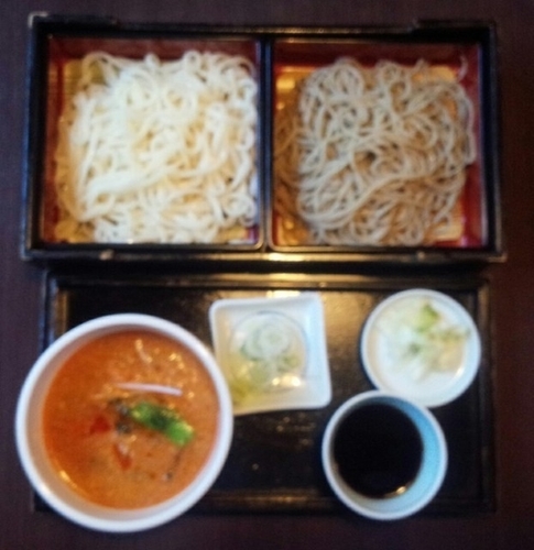 「トマトみそ担々つけ麺1200円」@粉名屋小太郎の写真