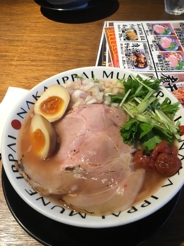 「梅飛魚だしそば」@無添加ラーメン専門 だしと麺の写真